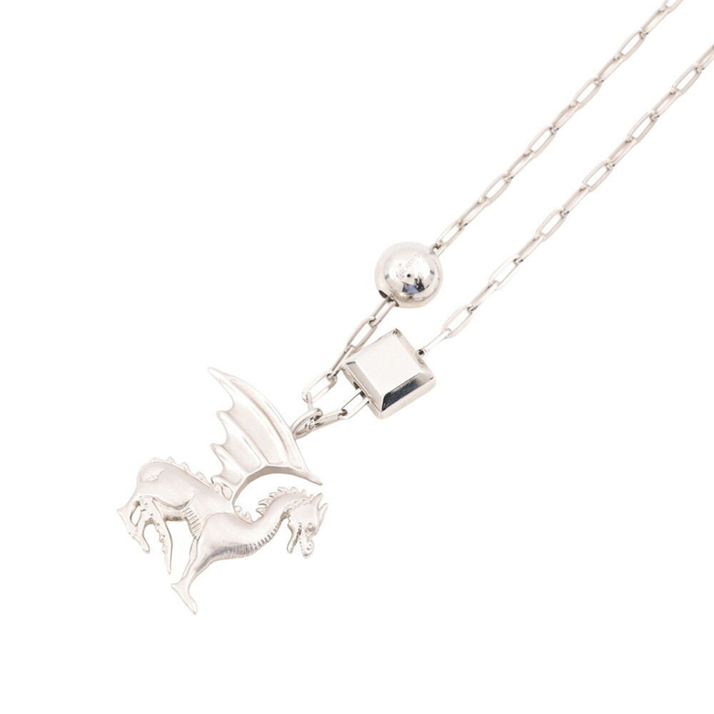 HERMES Silver Necklace